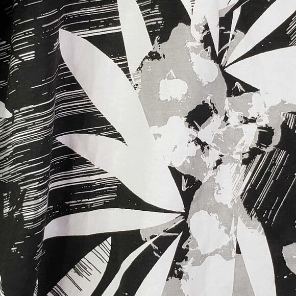 Wynne Layers Popover Shirt Tunic Plus Size 2X LS Shirt Top Blouse Tropical Black - Picture 4 of 12